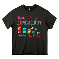Asphalt Battery Life Of A lunch Lady Heavy Core Tee - BundleAndBundleShop