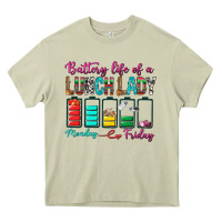 Mossy Battery Life Of A lunch Lady Heavy Core Tee - BundleAndBundleShop