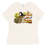 Bone Trick Or Treat With Frog Ladies Tee - LillyAllenDesigns