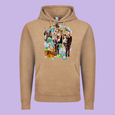 Happy Easter Day Rodeo Vintage Hoodie Designed By Howdyjamesfarm