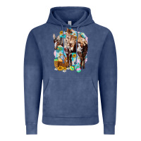 Vintage Denim Happy Easter Day Rodeo Vintage Hoodie - HowdyJamesFarm