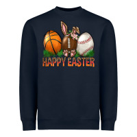 Navy Happy Easter Sports Heavyweight Sweatshirt - BundleAndBundleShop