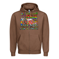 Chestnut Just a Girl Small Town Autism Zipper Hoodie - CowhideDigitalArt
