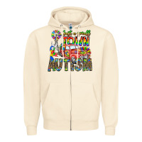 Sandshell Just a Girl Small Town Autism Zipper Hoodie - CowhideDigitalArt