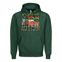 Sports Green Just a Girl Small Town Autism Zipper Hoodie - CowhideDigitalArt