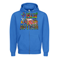 True Royal Just a Girl Small Town Autism Zipper Hoodie - CowhideDigitalArt