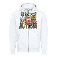 White Just a Girl Small Town Autism Zipper Hoodie - CowhideDigitalArt