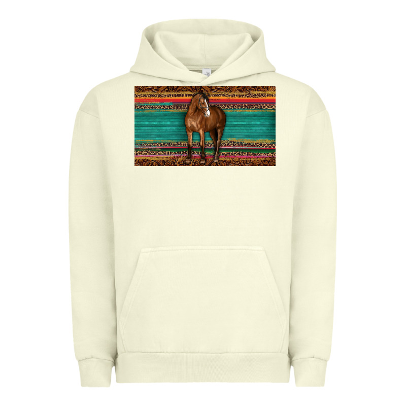 Western Horse Serape Tooled Leather Leopard  Sippy Cup Urban Hoodie by BarkalooDesign | Teevron