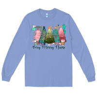 Colony Blue verry merry nurse Long Sleeve Tee - CowGirlArtShop