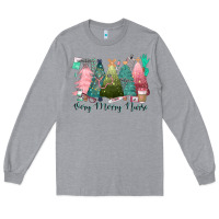 Heather Grey verry merry nurse Long Sleeve Tee - CowGirlArtShop