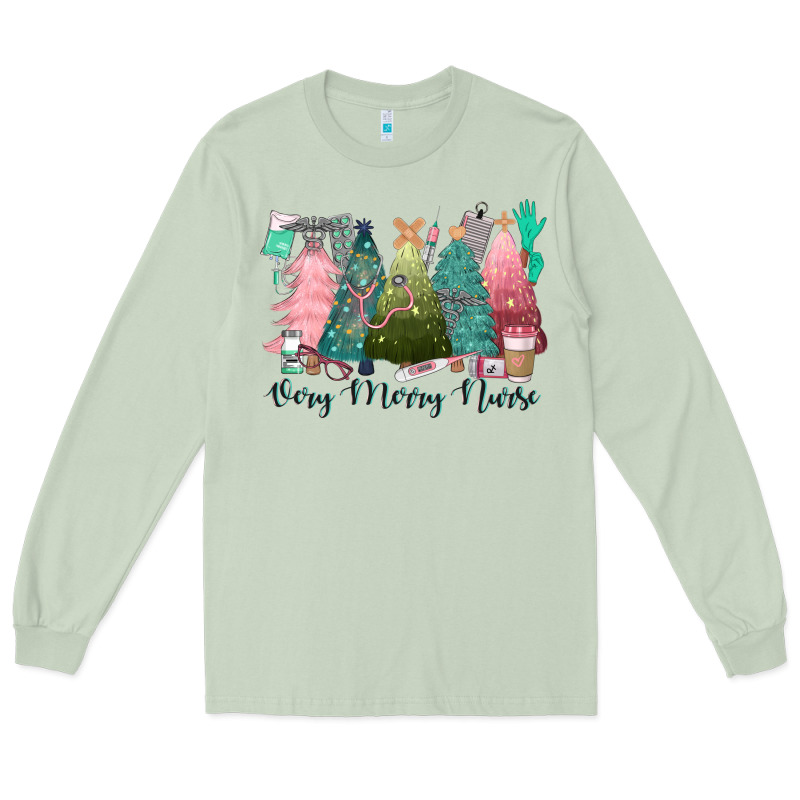 Verry Merry Nurse Long Sleeve Tee by CowGirlArtShop | Teevron