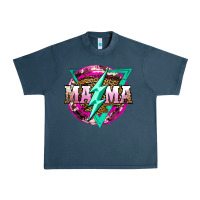 Midnight Navy mama life and thunderbolt Urban Heavy Tee - JahusDesignShop