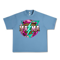 Pebble Blue mama life and thunderbolt Urban Heavy Tee - JahusDesignShop