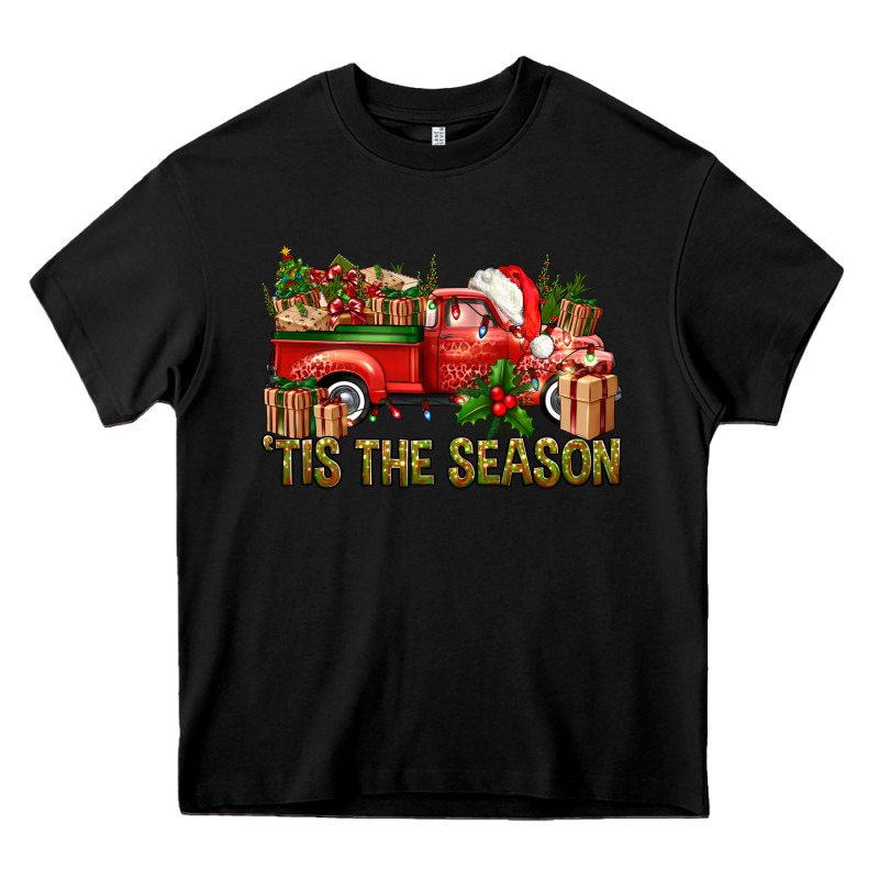 Tis' The Season Christmas Truck Heavy Core Tee by BundleAndBundleShop | Teevron