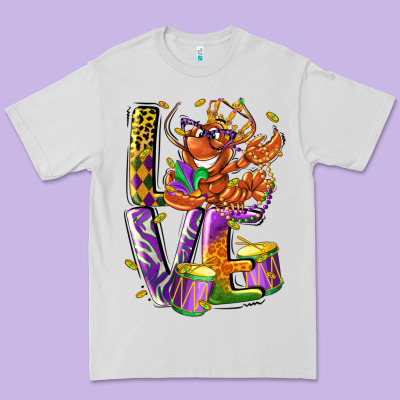 Mardi Gras Love Premium Tee Designed By Lillyallendesigns