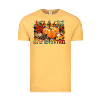 Vintage Mustard Just a girl who loves Fall Vintage Tee - NancyCooperArtShop