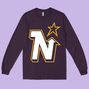 Vintage Minnesota Hockey   Retro North Stars Long Sleeve Tee Designed By Lanvoart