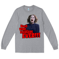 Heather Grey nooo wire hangers.. ever!!! vintage mommie dearest quote print Long Sleeve Tee - lanVoArt