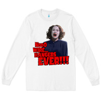 White nooo wire hangers.. ever!!! vintage mommie dearest quote print Long Sleeve Tee - lanVoArt