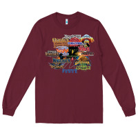 Burgundy cedar point roller coaster  designer Long Sleeve Tee - lanVoArt