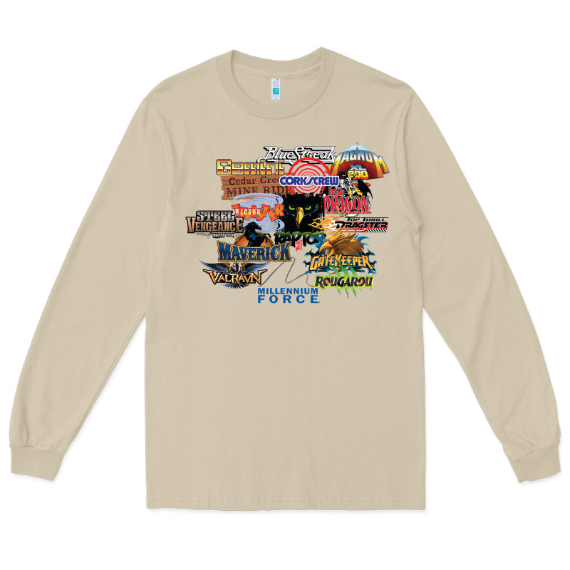 Cedar Point Roller Coaster  Designer Long Sleeve Tee by lanVoArt | Teevron