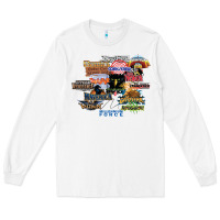 White cedar point roller coaster  designer Long Sleeve Tee - lanVoArt
