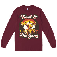 Burgundy kool and the gang 70s funky soul Long Sleeve Tee - lanVoArt