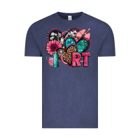 Vintage Denim rt respiratory therapist hearts Vintage Tee - Jasminsmagicworld