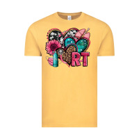 Vintage Mustard rt respiratory therapist hearts Vintage Tee - Jasminsmagicworld