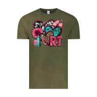 Vintage Olive rt respiratory therapist hearts Vintage Tee - Jasminsmagicworld