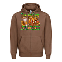 Chestnut Pumpkin Spice Junkie Zipper Hoodie - CowhideDigitalArt