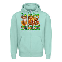 Seafoam Pumpkin Spice Junkie Zipper Hoodie - CowhideDigitalArt