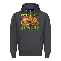 Smoke Pumpkin Spice Junkie Zipper Hoodie - CowhideDigitalArt