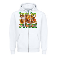 White Pumpkin Spice Junkie Zipper Hoodie - CowhideDigitalArt