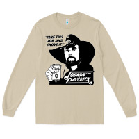 Mushroom johnny paycheck shirt take this job and shove it vintage country music Long Sleeve Tee - lanVoArt