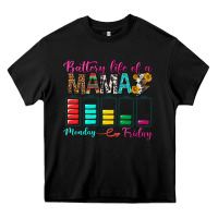Black Battery Life Of A Mama Heavy Core Tee - BundleAndBundleShop