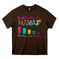 Chocolate Brown Battery Life Of A Mama Heavy Core Tee - BundleAndBundleShop