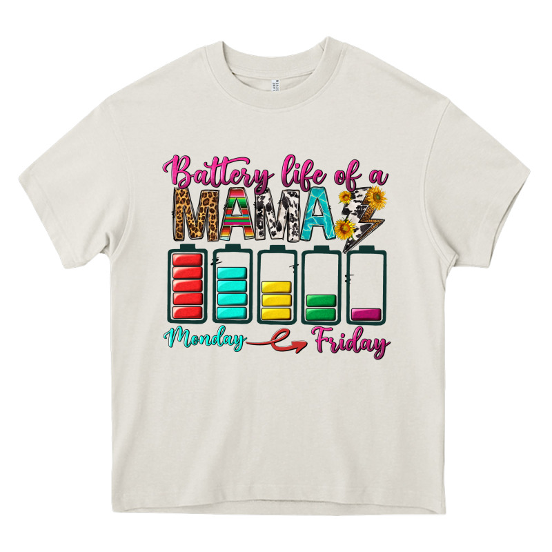 Battery Life Of A Mama Heavy Core Tee by BundleAndBundleShop | Teevron