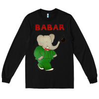 Black babar the elephant Long Sleeve Tee - lanVoArt