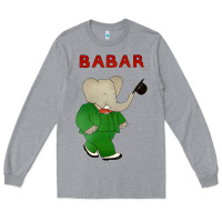 Heather Grey babar the elephant Long Sleeve Tee - lanVoArt