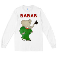 White babar the elephant Long Sleeve Tee - lanVoArt