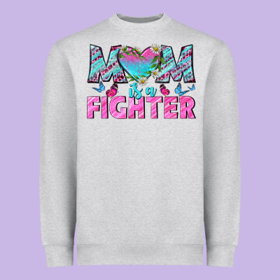 Western Mom Is A Fighter Heavyweight Sweatshirt Designed By Bundleandbundleshop