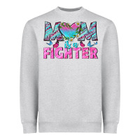 Heather Grey Western Mom Is A Fighter Heavyweight Sweatshirt - BundleAndBundleShop