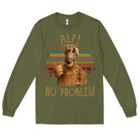 Army Green alf alien no problem vintage Long Sleeve Tee - lanVoArt