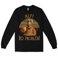 Black alf alien no problem vintage Long Sleeve Tee - lanVoArt