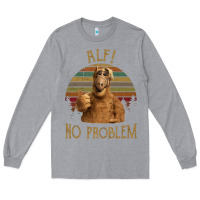 Heather Grey alf alien no problem vintage Long Sleeve Tee - lanVoArt