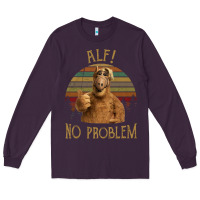 Plum alf alien no problem vintage Long Sleeve Tee - lanVoArt