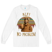 White alf alien no problem vintage Long Sleeve Tee - lanVoArt
