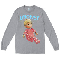 Heather Grey drowsy doll Long Sleeve Tee - lanVoArt