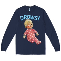 Navy drowsy doll Long Sleeve Tee - lanVoArt